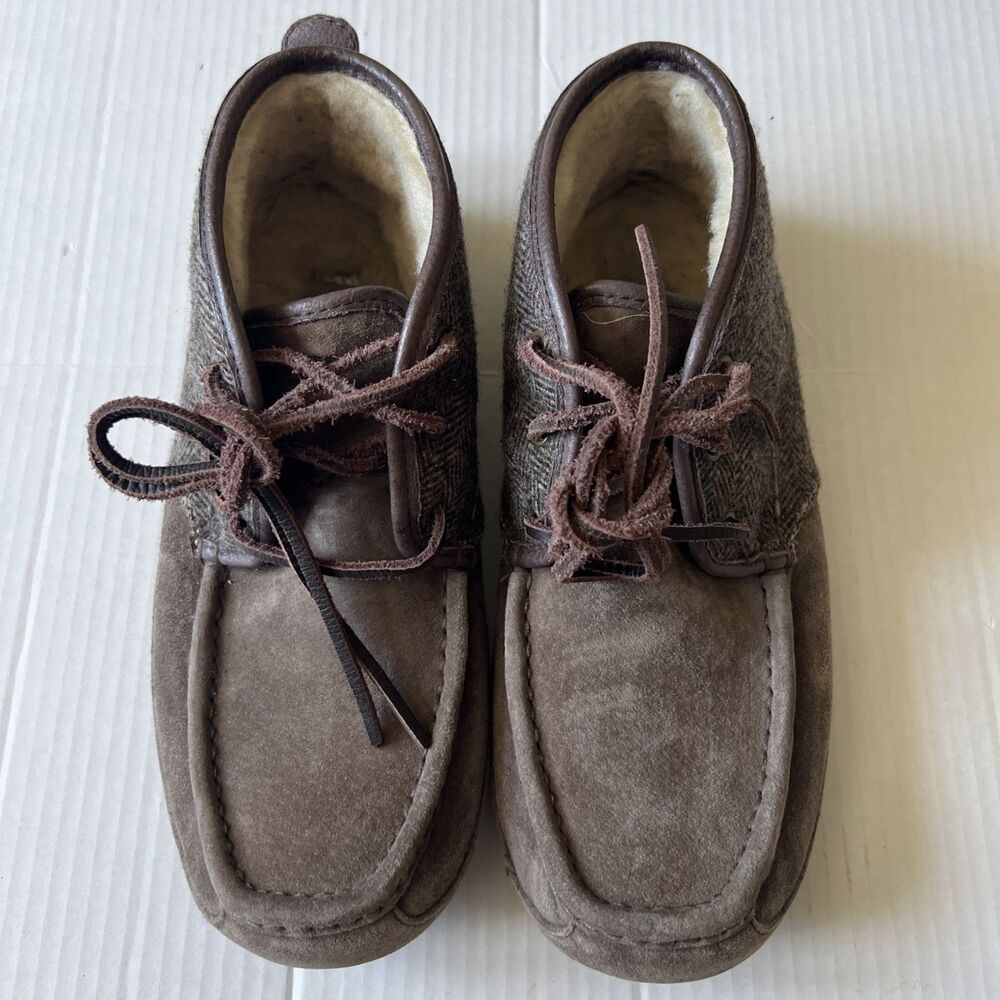 UGG  Australia Sz S 9 Men's  Suede  Wool Chukka Boots GOOD